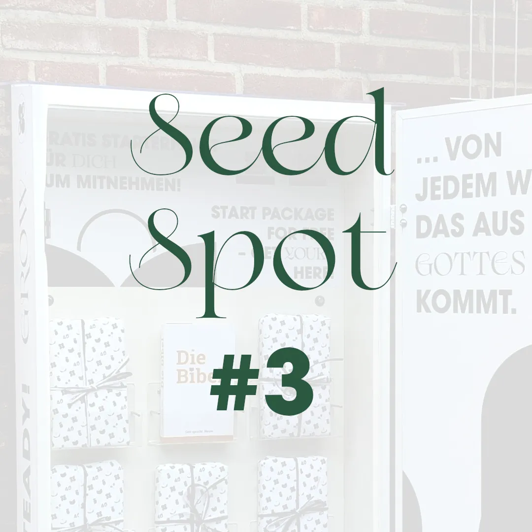 SeedSpot mit Start5and5-Starterpaketen am Pfarrzentrum St. Bonifatius in Lingen, neben dem Fairteiler von FoodSharing-Lingen.